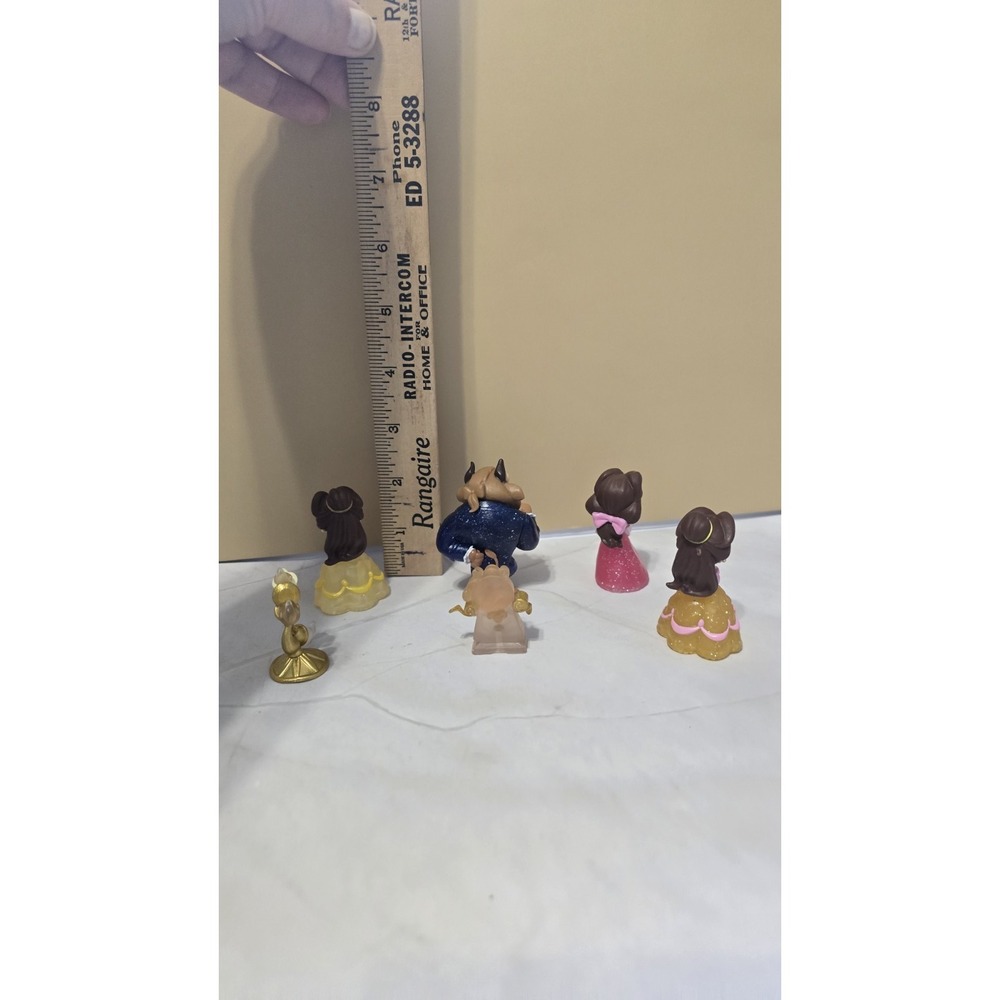 Disney Comic Character Beauty And The Beast Movie Figurines Lot Of 6 - Picture 5 of 5